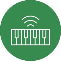 Keyboard Multi Color Circle Icon vector