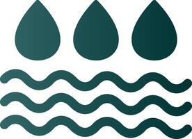 Water Glyph Gradient Icon vector