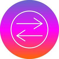 Swap Line Gradient Circle Icon vector