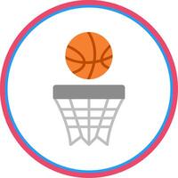baloncesto plano circulo icono vector