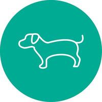 Dog Multi Color Circle Icon vector