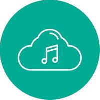 Cloud Multi Color Circle Icon vector