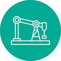 Drilling Rig Multi Color Circle Icon vector
