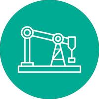 Drilling Rig Multi Color Circle Icon vector