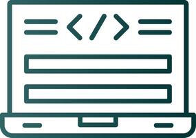 Html Code Line Gradient Icon vector