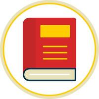 Book Flat Circle Icon vector