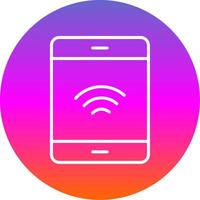 Smartphone Line Gradient Circle Icon vector