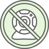 Prohibited Sign Fillay Icon Design vector