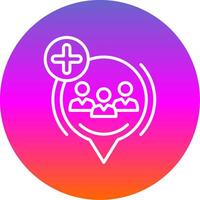 Follower Line Gradient Circle Icon vector