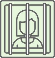 prisionero relleno icono diseño vector