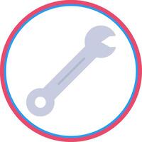 Spanner Flat Circle Icon vector