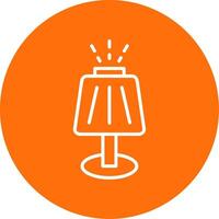 Table Lamp Multi Color Circle Icon vector