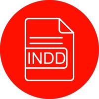 INDD File Format Multi Color Circle Icon vector