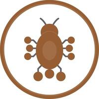 Digital Bug Flat Circle Icon vector