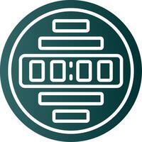 Gauge Glyph Gradient Icon vector