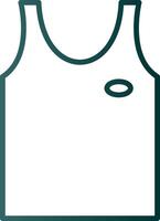 Tank Top Line Gradient Icon vector