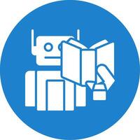Robot Multi Color Circle Icon vector