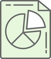 Pie Chart Fillay Icon Design vector
