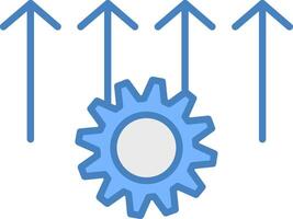 Process Improvement Line Filled Blue Icon vector