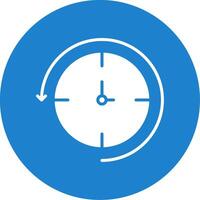 Back In Time Multi Color Circle Icon vector