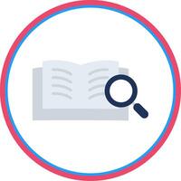 Book Flat Circle Icon vector