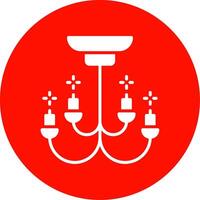 Chandelier Multi Color Circle Icon vector