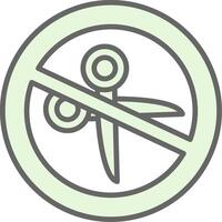 No Scissors Fillay Icon Design vector