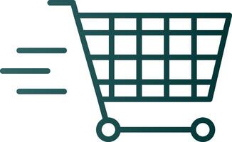 Shopping Cart Line Gradient Icon vector