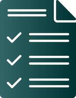 Customs Declaration Glyph Gradient Icon vector