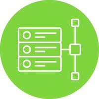 Data Stacks Multi Color Circle Icon vector