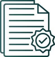 Document Line Gradient Icon vector