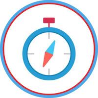 Compass Flat Circle Icon vector