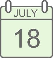 July Fillay Icon Design vector