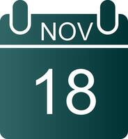 November Glyph Gradient Icon vector