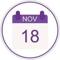 November Flat Circle Icon vector