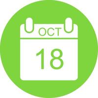 October Multi Color Circle Icon vector