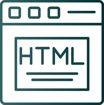 Html Line Gradient Icon vector