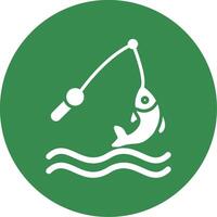 Fishing Multi Color Circle Icon vector