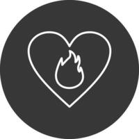 Passion Line Inverted Icon Design vector