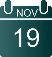 November Glyph Gradient Icon vector