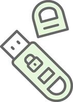 Usb Fillay Icon Design vector