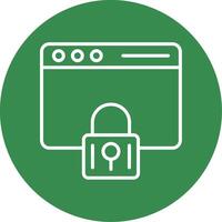 Web Security Multi Color Circle Icon vector
