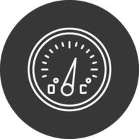 Temperature Reading Line Inverted Icon Design vector