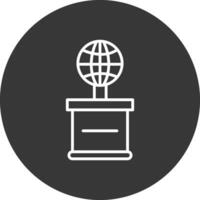 World Line Inverted Icon Design vector