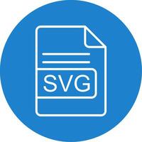 SVG File Format Multi Color Circle Icon vector