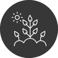 Farming Line Inverted Icon Design vector