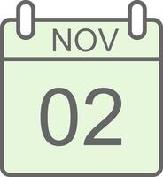 November Fillay Icon Design vector