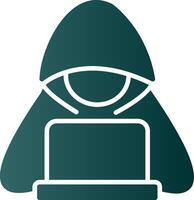 Hacker Glyph Gradient Icon vector