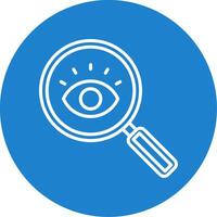 Magnifying Glass Multi Color Circle Icon vector