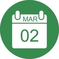 March Multi Color Circle Icon vector
